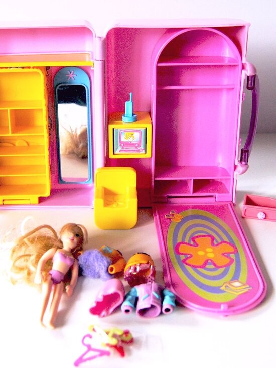 Other - Vintage Fashion Polly Pocket "Super Stylin' Pink Bedroom Fashion Purse